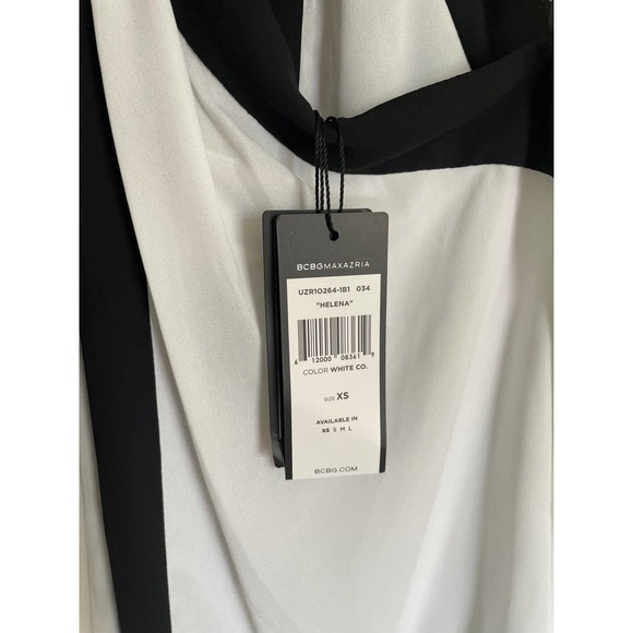 NWT BCBG MaxAzria Womens Reversible Helena Top Sleeveless Size XS White/Black - Picture 2 of 8